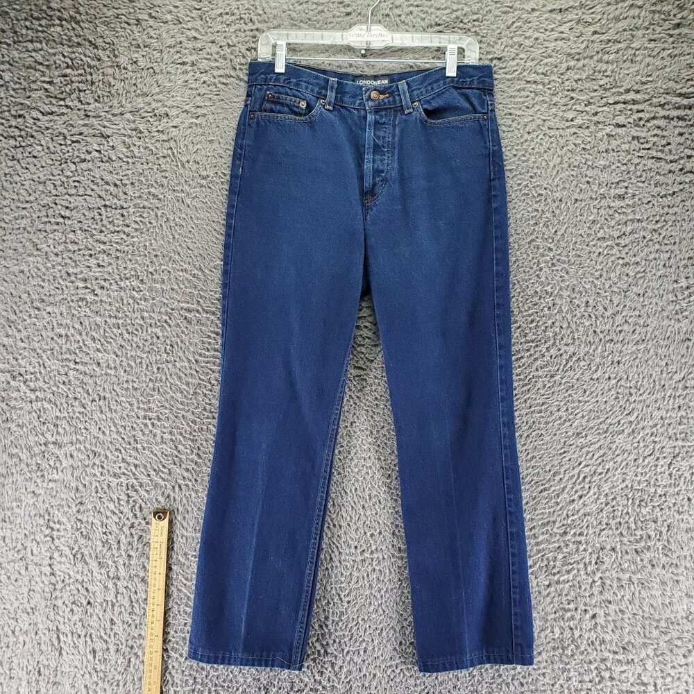 London Jean Jeans Womens 8 Blue Straight Leg Cotton Denim Made In USA